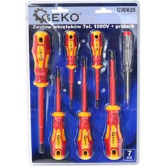 Geko Zestaw wkretaków 7el. 1000V + próbnik model nr. 1 (24)