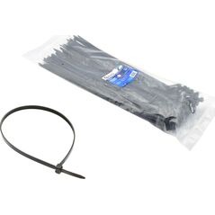Geko Opaski zaciskowe nylonowe czarne 200x2.5mm UV 100szt. (300)
