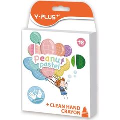 Y-PLUS Kredki świecowe Peanut Pastel 12 kolorów