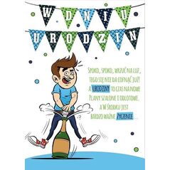 Stamp Karnet Comic B6 + koperta wzór nr 28 Urodziny