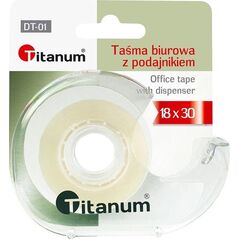 Titanum Taśma biurowa 18mmx30m z podajnikiem