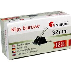 Titanum Klipy biurowe 32mm 12szt