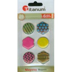 Titanum Magnesy do tablic 26mm 6szt