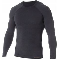 Brubeck Koszulka męska Active Wool grafitowa r. L (LS12820)