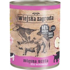 Wiejska Zagroda Wiejska Zagroda dla szczeniąt Mięsna uczta 800 g