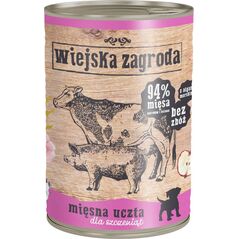 Wiejska Zagroda dla szczeniąt Mięsna uczta 400 g