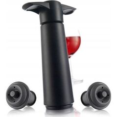 Vacu Vin Pompka próżniowa do wina czarna + 2 korki Vacu Vin uniwersalny