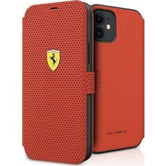Ferrari Ferrari FESPEFLBKP12SRE iPhone 12 mini 5,4" czerwony/red book On Track Perforated