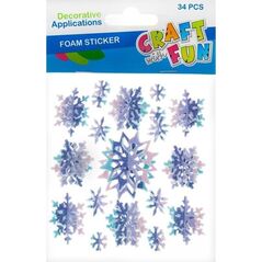 Craft with Fun CF OZDOBA DEK EVA GWIAZDKI SPRZYL 34SZT 12/288