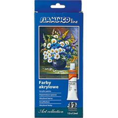 Titanum Farby akrylowe w tubie 12 kolorów 12 ml