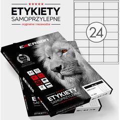 Emerson ETYKIETY 68 X 35.0 MM. 24 SZT/A4 EMERSON UNIWERSALNE