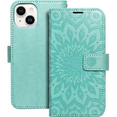 OEM Kabura MEZZO Book do IPHONE 14 mandala zielony