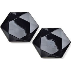 Affek Design RALPH BLACK Kpl.2 talerzy płaskie 32,5x 28.5cm x h3cm