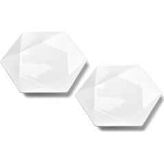 Affek Design RALPH WHITE Kpl.2 talerzy deserowych 24.5cm x21cm x h2cm