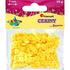 Titanum Cekiny 7mm pastelowe żółte 14g CRAFT-FUN