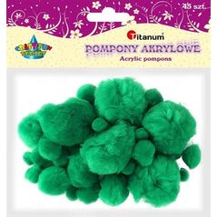 Titanum Akrylowe pompony dekoracyjne, 45szt zie, CRAFT-FUN