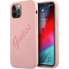 Guess Etui Guess GUHCP12LLSVSPI Apple iPhone 12 Pro Max różowy/pink hardcase Script Vintage