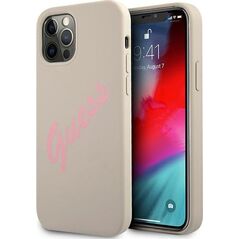 Guess Etui Guess GUHCP12MLSVSGP Apple iPhone 12/12 Pro szaro różowy/grey pink hardcase Silicone Vintage