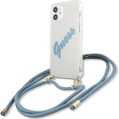 Guess Etui Guess GUHCP12SCRTVSBL Apple iPhone 12 mini niebieski/blue hardcase Script Vintage