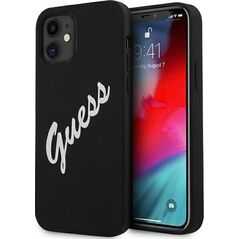 Guess Etui Guess GUHCP12SLSVSBW Apple iPhone 12 mini czarno biały/black white hardcase Silicone Vintage