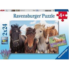 Ravensburger Puzzle 2x24 Konie