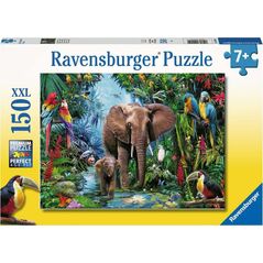 Ravensburger Puzzle 150 Słonie w dżungli XXL