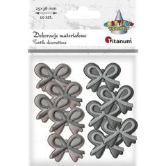 Titanum Ozdoba materiałowa kokardki 35x27mm mix 10szt