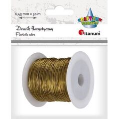 Titanum Drucik florystyczny 0,45mmx30m złoty