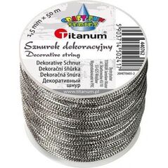 Titanum Sznurek metalizowany z rdzeniem 1.5mmx30m srebrny