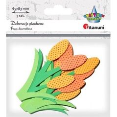 Titanum Piankowe kwiaty 3D 65x83mm 5szt