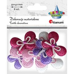 Titanum Ozdoba materiałowa Kokardki mix 8szt