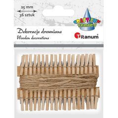 Titanum Klamerki drewniane 36szt