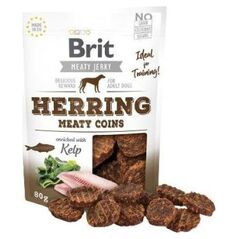 Brit BRIT MEATY JERKY Herring Meaty Coins TALARKI ŚLEDŹ 80g