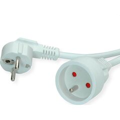 Value VALUE Kabel zasilający przedłużający AC 230V, UTE, biały, 3 m