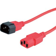 Kabel zasilający Value ROLINE Kabel zasilający C14 - C13, IEC 320, czerwony, 0,8 m