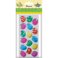 Titanum Naklejki wypukłe miękkie pisanki 20x25mm mix 32szt