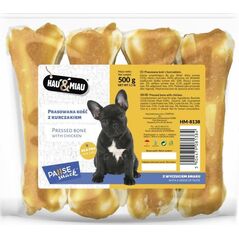 Hau&Miau Pausesnack przysmak dla psa, prasowana kość z kurczakiem 500g