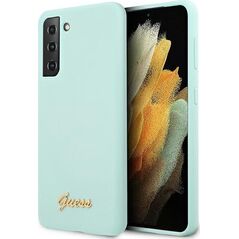Guess Guess GUHCS21MLSLMGLB S21+ G996 niebieski/blue hardcase Silicone Script Metal Logo