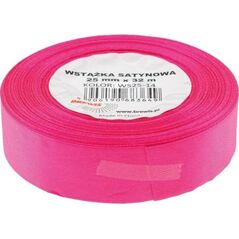 BREWIS Wstążka satynowa BREWIS 25mm/32mm kolor 14 różowy fluo Brewis