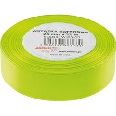 BREWIS Wstążka satynowa BREWIS 25mm/32mm kolor 57 zielony neon Brewis