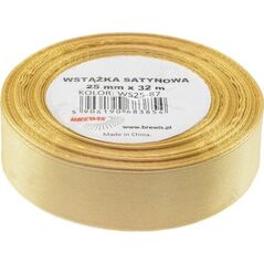 BREWIS Wstążka satynowa BREWIS 25mm/32mm kolor 87 złoty Brewis