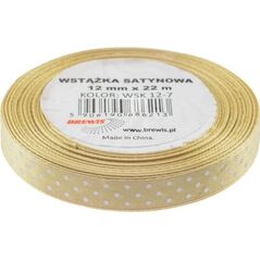 BREWIS Wstążka satynowa BREWIS kropki 12mm x 22m kolor 7 Brewis