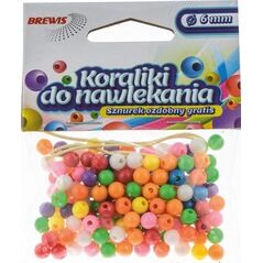 BREWIS Koraliki do nawlekania BREWIS 6mm K6-10 MIX Brewis