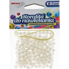 BREWIS Koraliki do nawlekania BREWIS 6mm K6-1 biały Brewis