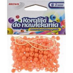 BREWIS Koraliki do nawlekania BREWIS 6mm K6-3 złoty Brewis