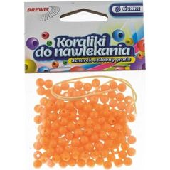 BREWIS Koraliki do nawlekania BREWIS 6mm K6-4 pomarań. Brewis