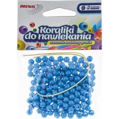 BREWIS Koraliki do nawlekania BREWIS 6mm K6-7 niebies. Brewis