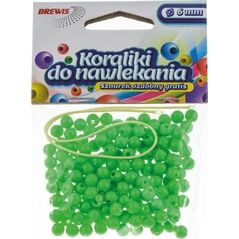 BREWIS Koraliki do nawlekania BREWIS 6mm K6-8 zielony Brewis