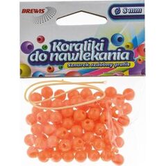 BREWIS Koraliki do nawlekania BREWIS 8mm K8-3 pomarań. Brewis