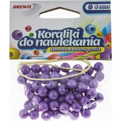 BREWIS Koraliki do nawlekania BREWIS 8mm K8-6 fiolet. Brewis
